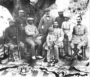 The sixth Nizam of Hyderabad at his shikar camp