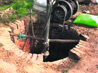 An open borewell at a Jind village.