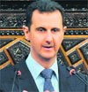 Syrian President Bashar al-Assad addresses the Parliament. 
