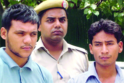 The accused of a robbery case in Janakpuri.