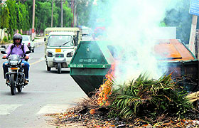 Throwing norms to the wind, burning of garbage continues in Jammu