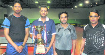 The overall winners of of the competition, AG Punjab, pose with the trophy in Chandigarh on Wednesday. 