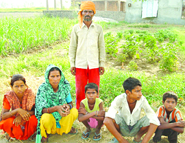 Hari Prasad and Maya with their children in Jalandhar.