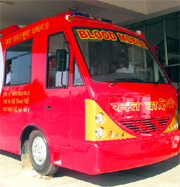 The bus given away to a private blood bank in Sirsa.