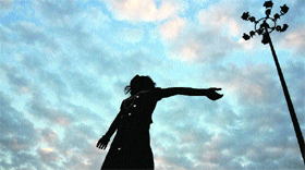 A child enjoys an overcast sky at Fountain Park in Karnal.
