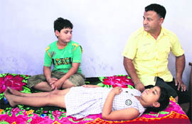 Surinder Singh with his daughter Navdeep Kaur