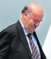 Spanish coach Vicente del Bosque lands in Kiev on Thursday.  AFP
