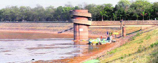 A view of the new boating area near the watchtower at the Sukhna Lake in Chandigarh.