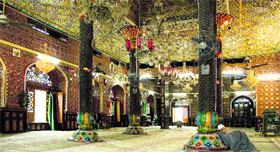 A file photo of the interior of the Dastageer Sahib shrine