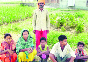 Hari Prasad and Maya with their children in Jalandhar.