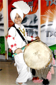 Sehaj, all of eight years of age, is all set to wow audiences with his master strokes on the dhol in a national talent-hunt show. Photo: Vishal kumar
