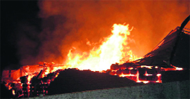 A major fire that destroyed Rs 24-crore cotton bales in Sirsa on Saturday.