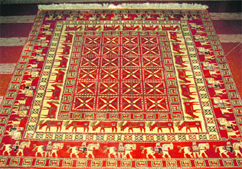 Kashmiri copy of the Pazyryk carpet