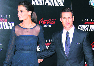 Parting ways: Katie Holmes and Tom Cruise
