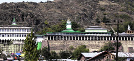 A file photo of Makhdoom Sahib shrine, one of the several historic shrines in the Valley 