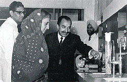 Indias third President Dr Zakir Hussain (left); and (below) Prime Minister Indira Gandhi  during their visits to the PGI