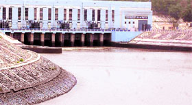A view of the Ganga canal full of water in Haridwar on Monday.