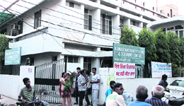 The clinic where the doctor was caught for conducting a sex-determination test in Jalandhar on Monday. 