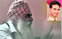 Amrik Singh, father of Avtar Singh (inset), in Ludhiana on Tuesday