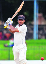 Sri Lankas Kumar Sangakkara plays a shot during the fourth day of the second Test against Pakistan in Colombo on Tuesday.
