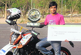 Mohit Verma with his shield.