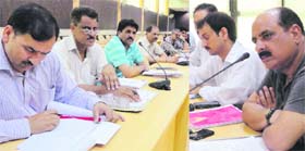 NI Parae, Additional District Development Commissioner, Reasi, at a meeting of the district officers in Reasi on Wednesday
