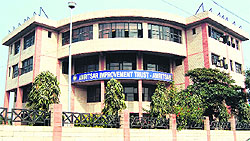 A view of the building of the Improvement Trust office in Amritsar