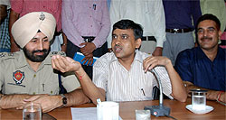 IG (Intelligence) Jatinder Jain at a press meet.