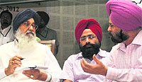 Chief Minister Parkash Singh Badal at a seminar in Mohali