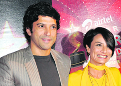 Farhan Akthar and Adhuna Akthar