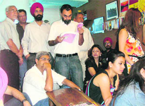  A recent gathering at Books and Brew