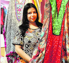 Designer Shweta Khanna showcases her creations