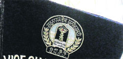The flag of GNDU VCs official car. 