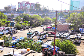 A view of bus stand in Jammu. 