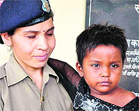 Three-year-old Sangeeta was rescued from a kidnapper in Haridwar on Saturday