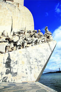 his statue in in Lisbon (above)