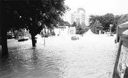 The city of Gelendzhik was heavily flooded on Saturday.  AFP