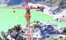 Efforts are on to lift the famous Dhari Devi temple from the banks of the Alaknanda river. A file photograph 