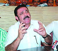 Yograj Singh was in Bathinda on Tuesday to promote his film, Yaraan Naal Baharaan 2. 