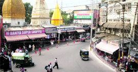A view of Raghunath Bazar near Raghunath Temple in Jammu.