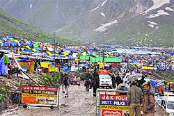 A view of the Baltal base camp