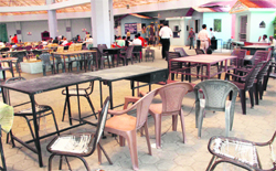 Advocates chamber in the high court wears a deserted look on Wednesday. Tribune photo: Anand Sharma
