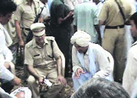 Arun Singh, SSP, inquires about Guddis death at Sisana village on Thursday