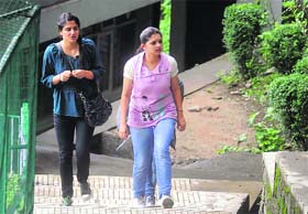 Students at St Bedes College in Shimla on Thursday