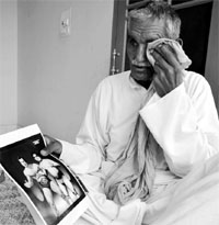 Wrestler-cousin Darbara Singh remember him in Dharmuchak village on Thursday.