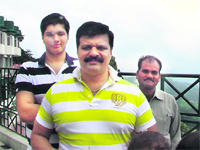 Kunwar Pranav Singh, president of the State Forest Corporation and MLA from Laksar, in Mussoorie during an inspection visit to Dhanaulti. 