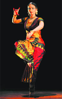 Bharatanatyam dancer Savitha Sastry performs ‘soul cages’ at the Tagore Theatre in Chandigarh on Saturday.