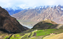 A view of the Spiti valley; 