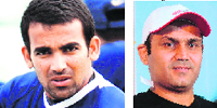 The selectors just cannot ignore Virender Sehwag and Zaheer Khan (left) Photos: AFP, Reuters