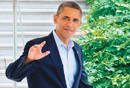 US President Barack Obama leaves the White House in Washington on Saturday for a day of campaigning in Virginia ahead of the November presidential poll.